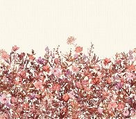 Carta da parati con fiori a pennello