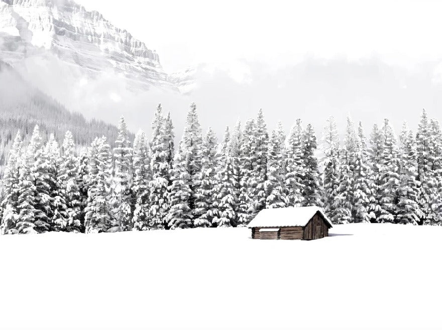 Carta da parati panoramica per chalet di montagna