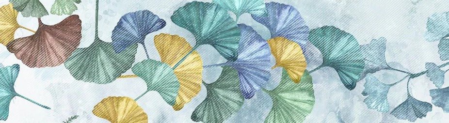 Carta da parati panoramica ginkgo biloba japan