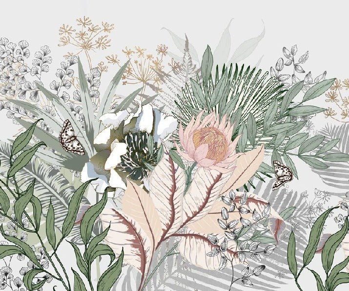 Papier peint panoramique floral botanic, XXL, tendance