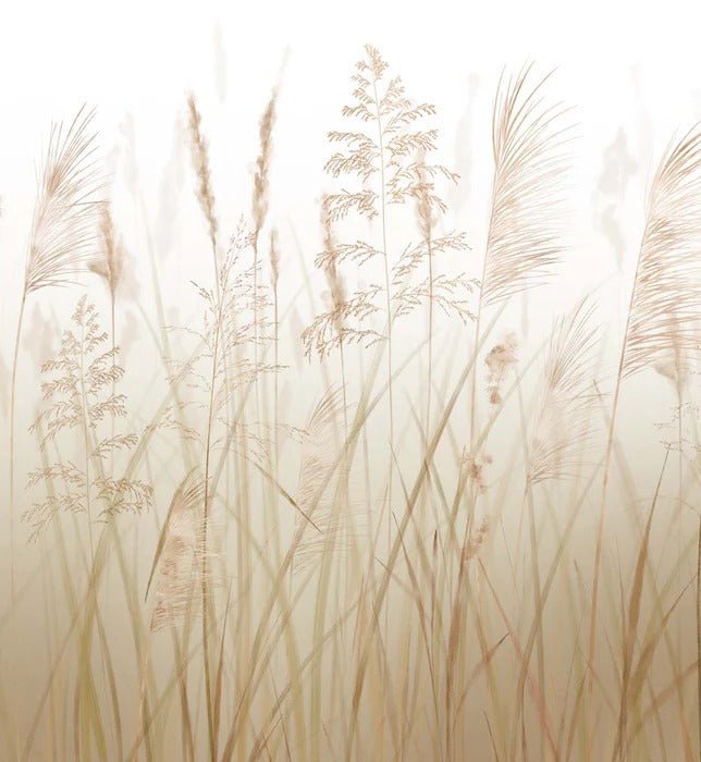 Carta da parati con fiori di campo di grano