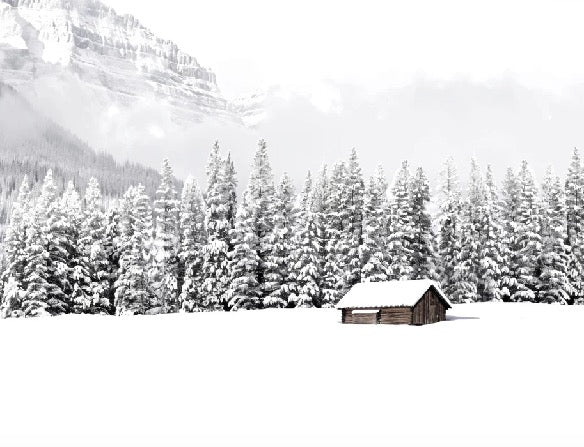 Carta da parati panoramica per chalet di montagna