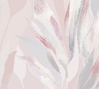 Carta da parati in tessuto floreale rosa cipria