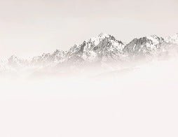 Carta da parati del Monte Bianco, mattina nebbiosa