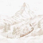 Carta da parati panoramica Matterhorn seppia