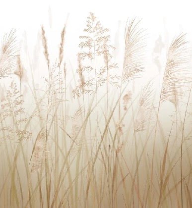 Carta da parati con fiori di campo di grano
