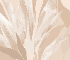 Carta da parati in tessuto floreale beige