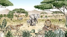 Carta da parati della savana segreta per bambini