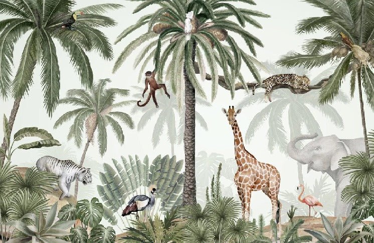 Carta da parati per bambini Giungla pacifica