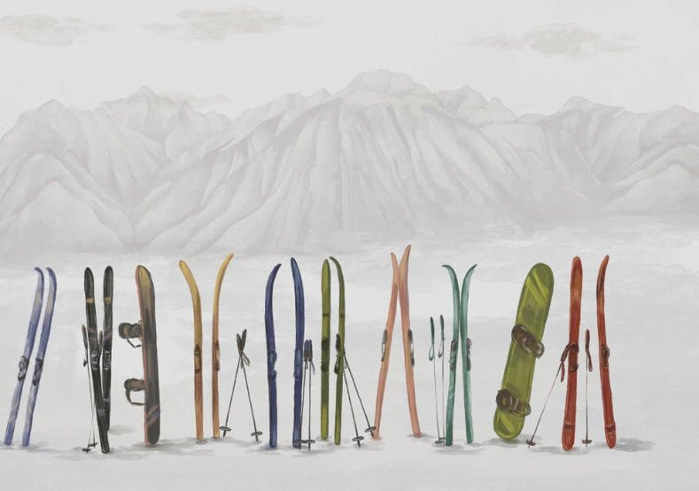 Papier peint ski à Courchevel, XXL, tendance