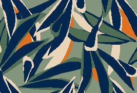 Papier peint panoramique esquisse végétale, XXL, tendance