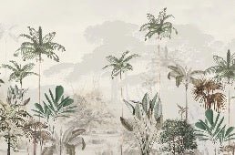 Carta da parati panoramica della giungla Green Eden