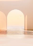 Papier peint panoramique design sunset arch, XXL, tendance