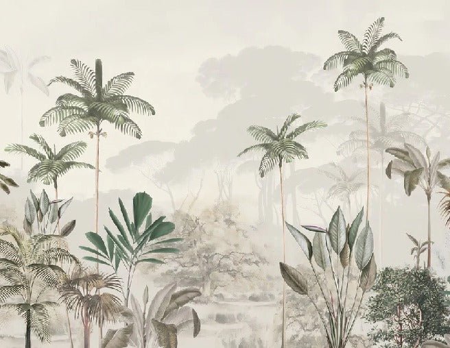 Carta da parati panoramica della giungla Green Eden