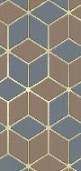Carta da parati geometrica astratta oro per toilette