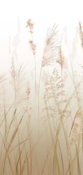 Carta da parati con fiori di campo di grano