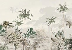 Carta da parati panoramica della giungla Green Eden