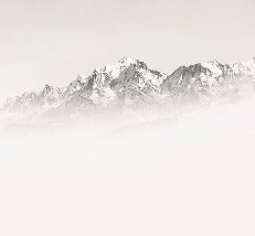 Carta da parati del Monte Bianco, mattina nebbiosa