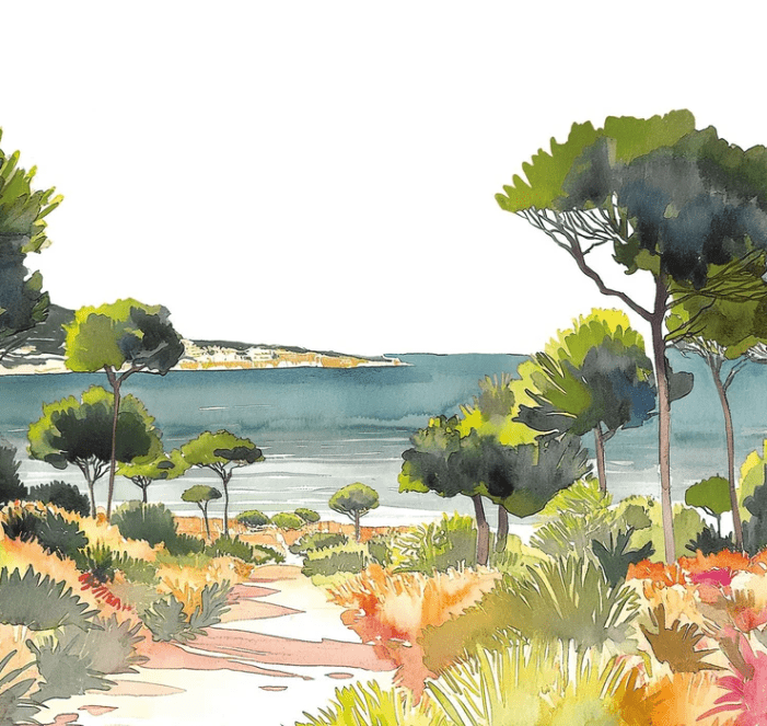 Carta da parati panoramica estiva