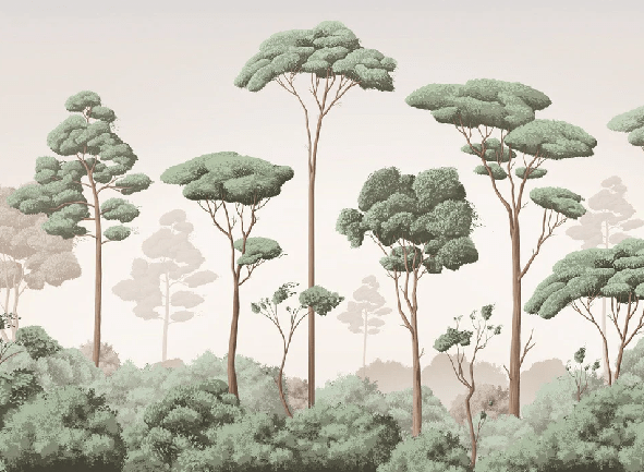 Carta da parati con brezza della pineta