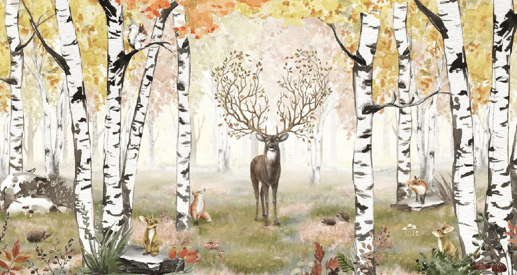 Papier peint enfant forêt magique - Muralconcept