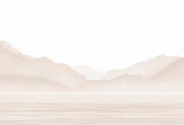 Carta da parati Annecy e il suo tranquillo lago beige