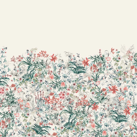 Papier peint floral - Les jardins de Léontine, XXL, tendance