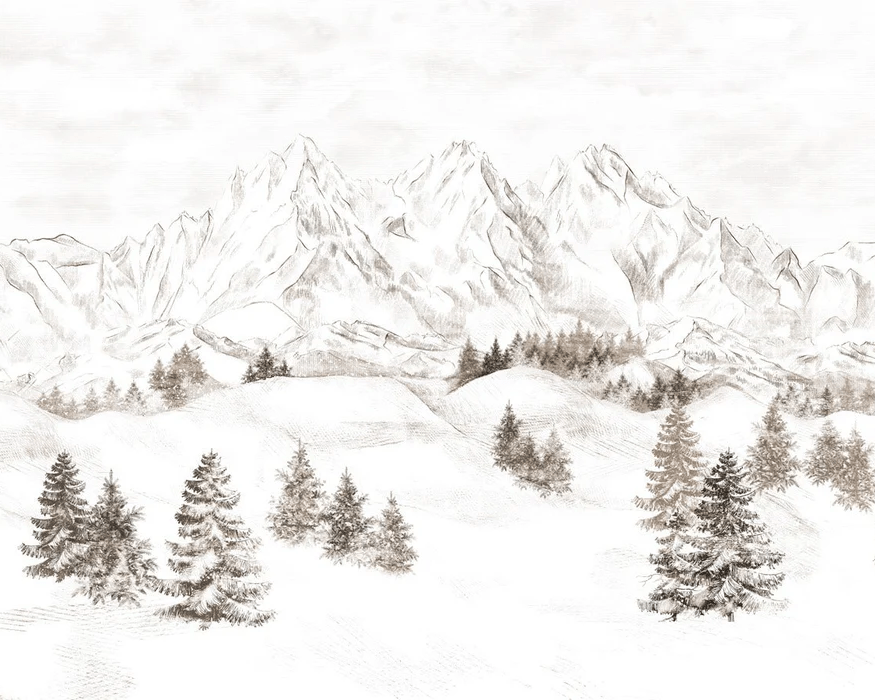 Papier peint montagne massif des Alpes