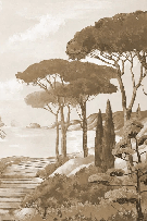 Carta da parati passeggiata nelle calanques monocromatica