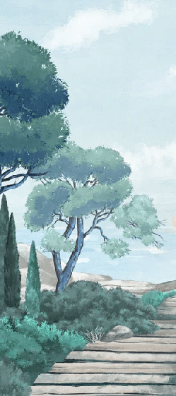 Papier peint balade dans les calanques, XXL, tendance