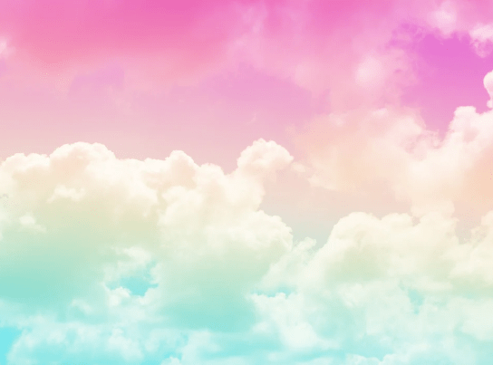 Papier peint nuage rose et bleu tendance, XXL, tendance