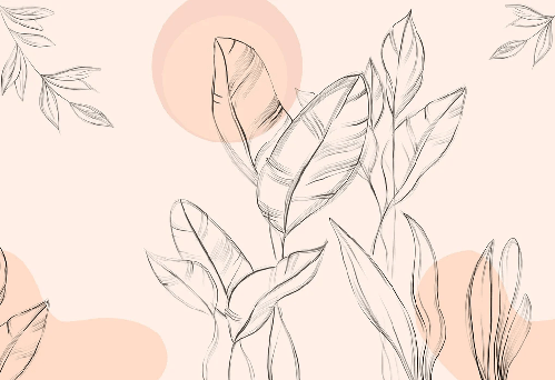 Carta da parati con graziosi motivi floreali