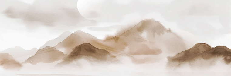 Papier peint montagnes voilées – Lueur sépia, XXL, tendance