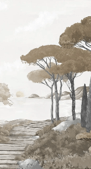 Carta da parati passeggiata nelle calanques marrone