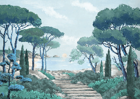 Papier peint balade dans les calanques - Muralconcept