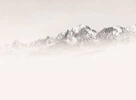 Papier peint matin brumeux Mont Blanc - Muralconcept