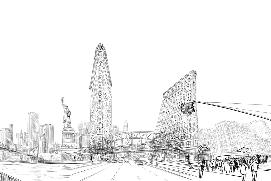 Carta da parati architettura New York