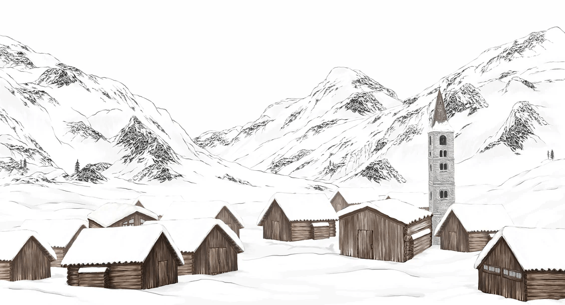 Carta da parati Village Val d'Isère