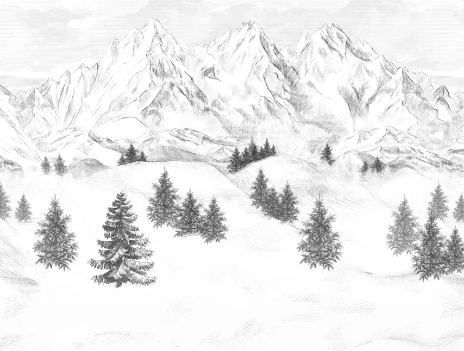 Papier peint Aiguilles d'Arves, XXL, tendance