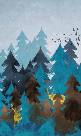 Carta da parati Foresta Astratta Ispirazione