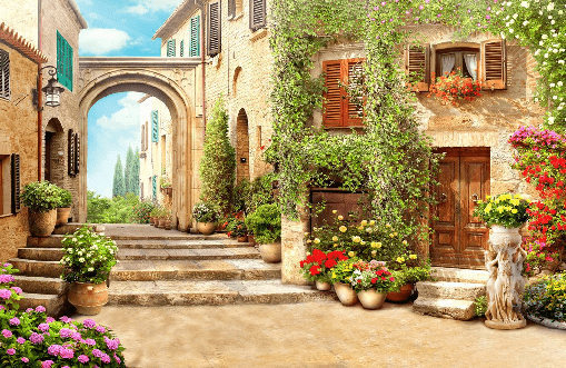 Papier peint Village Typique France - Muralconcept