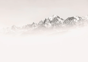 Papier peint matin brumeux Mont Blanc - Muralconcept