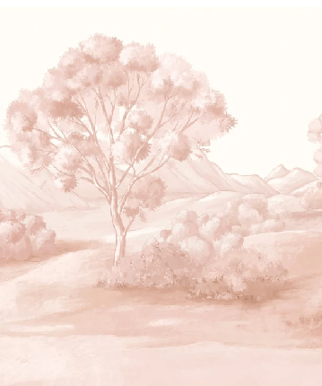 Papier peint paysage poétique jasmin - Muralconcept