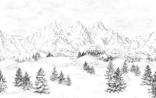 Carta da parati con montagne delle Alpi