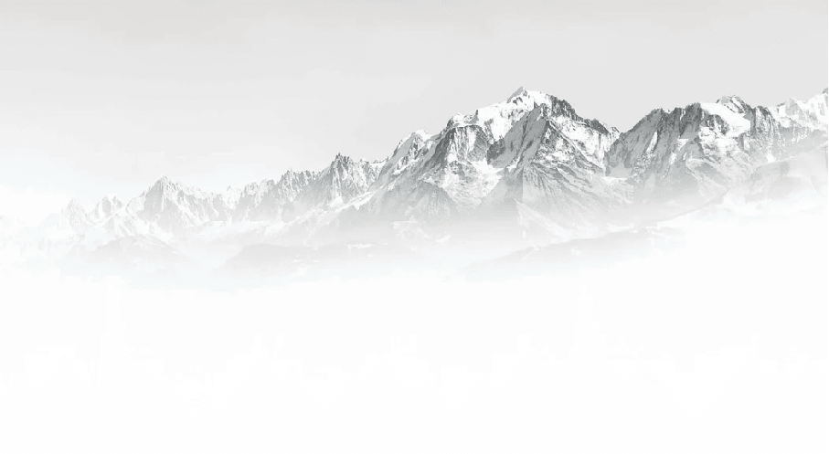Papier peint Mont Blanc dans la brume noir et blanc - Muralconcept