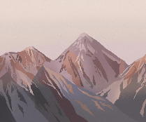 Papier peint panoramique - Lumière sur les cimes - Muralconcept
