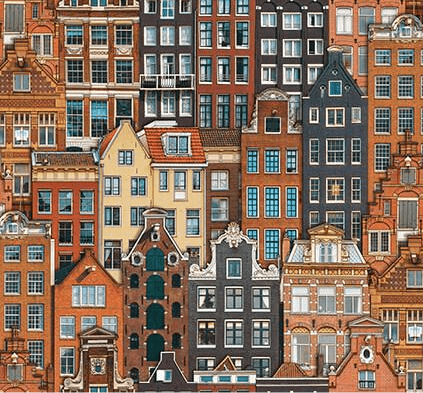 Papier peint Amsterdam Moderne House - Muralconcept