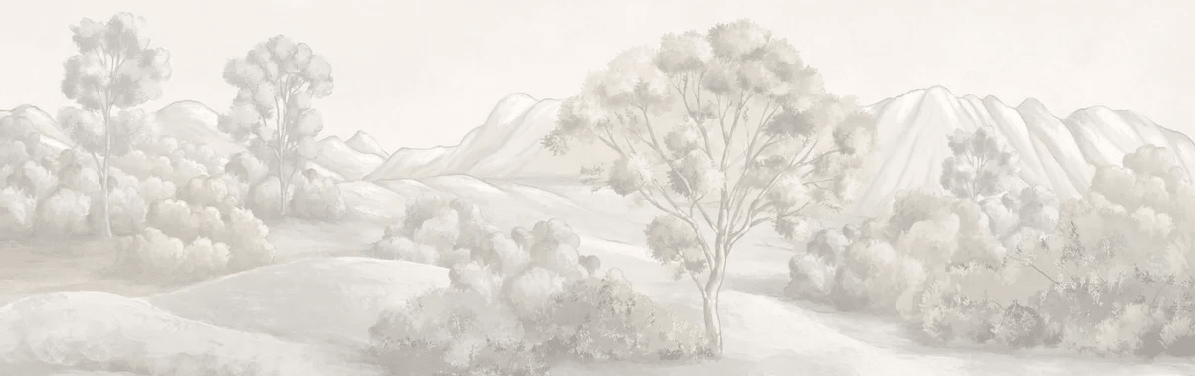 Papier peint paysage poétique sépia - Muralconcept