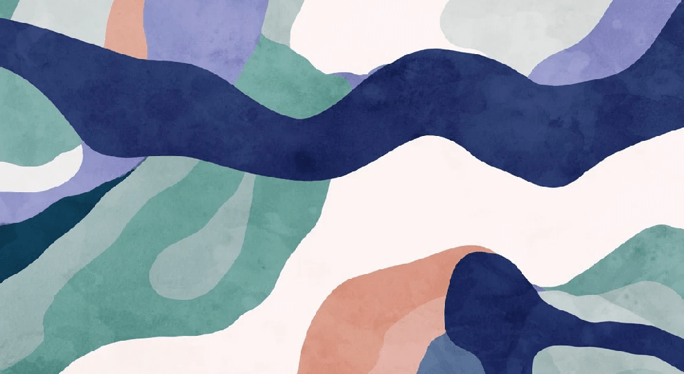 Papier peint abstrait ondulation, XXL, tendance