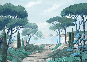 Carta da parati passeggiata nei torrenti